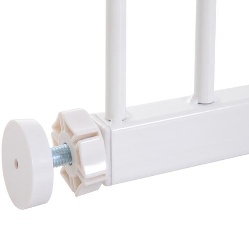 Pressure Fit Dog Gate Pet Barrier for stairs doorway, 76-107cm Width White