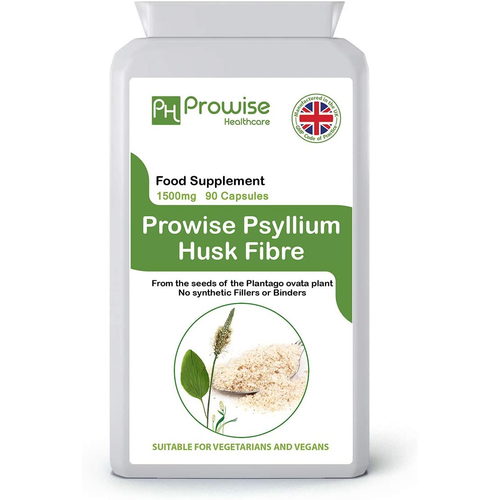 Psyllium Husks 750mg x 90 Capsules by Prowise Healthcare