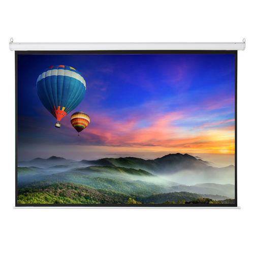 100" 4:3 80" x 60" Viewing Area Motorized Projector Screen with Remote Control Matte White