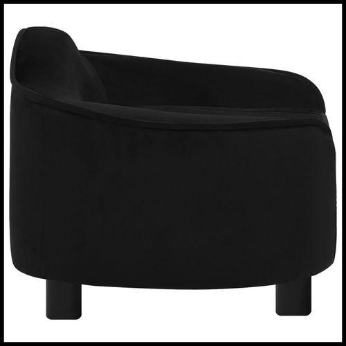 vidaXL Dog Sofa Black 67x47x36 cm Plush
