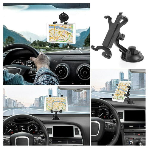 360° Rotating Car Mount Holder Stand Windshield Dashboard For 7-10 inch Tablet