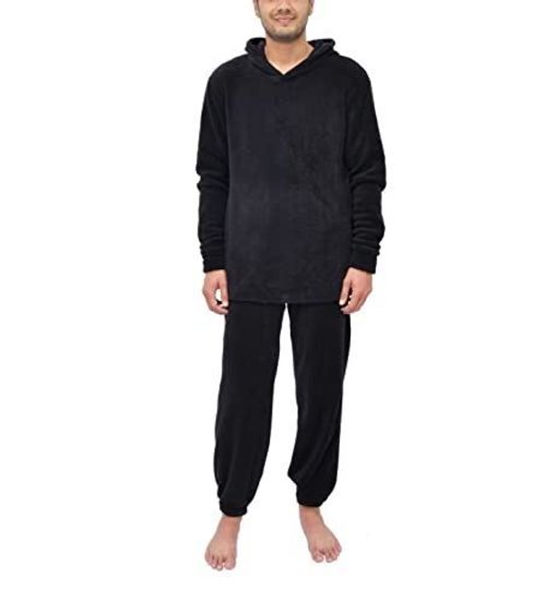 MENS FLEECE HOODIE & JOGGER SET BLK M