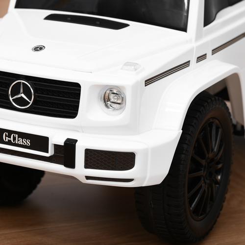 HOMCOM Benz G350 Kids Ride on Sliding Car w/ Under Seat Storage No Power White