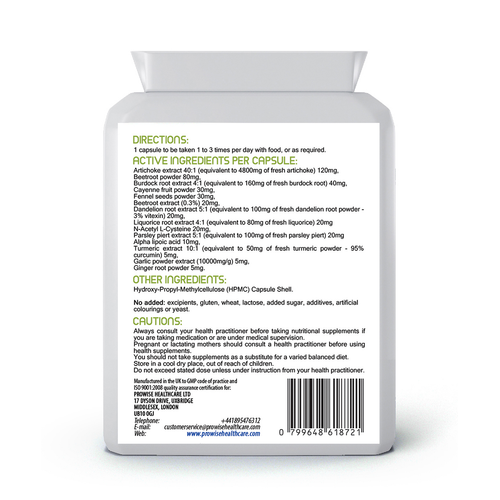 Liver and Gallbladder 500mg 60 Capsules by Prowise Healthcare