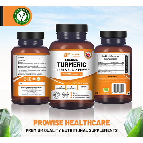 Prowise Turmeric Curcumin 1440mg with Black Pepper & Ginger