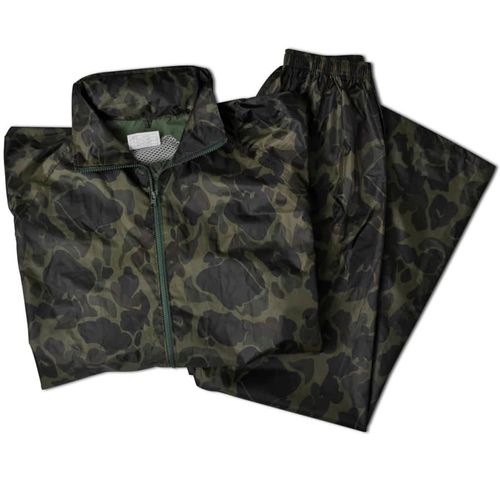 Men's Camo Print 2-Piece Rain Suit with Hood XXL