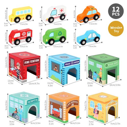 SOKA Stacking Cube with 6 Vehicles 0000464