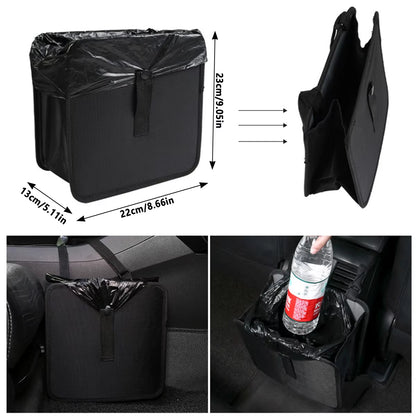 Waterproof Car Trash Can Foldable Large Capacity Hanging Car Trash Bin Rubbish Container Waste Organizer for Car Accessories