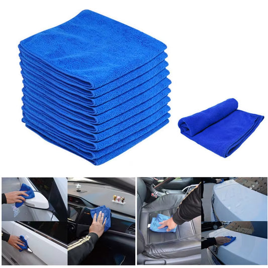 10Pcs Microfiber Car Cleaning Towels Super Absorbent Car Drying Cloth Household Car Care Detailing Hemming Towel Duster Rags