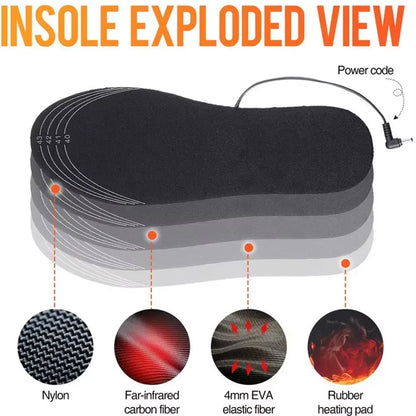 USB Heated Insoles for Shoes Men Woman Foot Warmer Electrically Heating Insole Warm Washable Thermal Shoe Pads for Sneakers