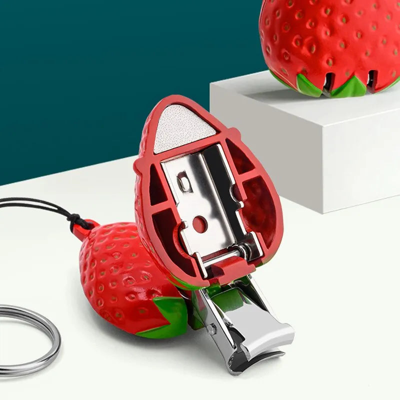 Nail Clippers Fruits Strawberries Nail Clippers Folding Nail Clippers High End Nail Clippers Portable Manicure Tools Key Fob