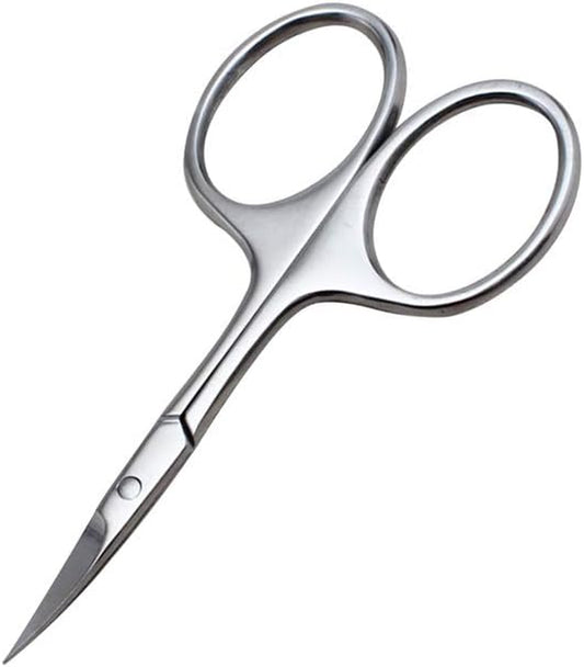 Professional Mini Eyebrow Scissors with Curved Blade Small Grooming Scissor for Women Ladies Stainless Steel for Eyelash Nose Hair Beard Moustachetrimmer Tool for Men