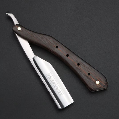 Wenge Wooden Handle Folding Razor Hardened Steel High Hardness Sharp Straight Razor Men'S Razor