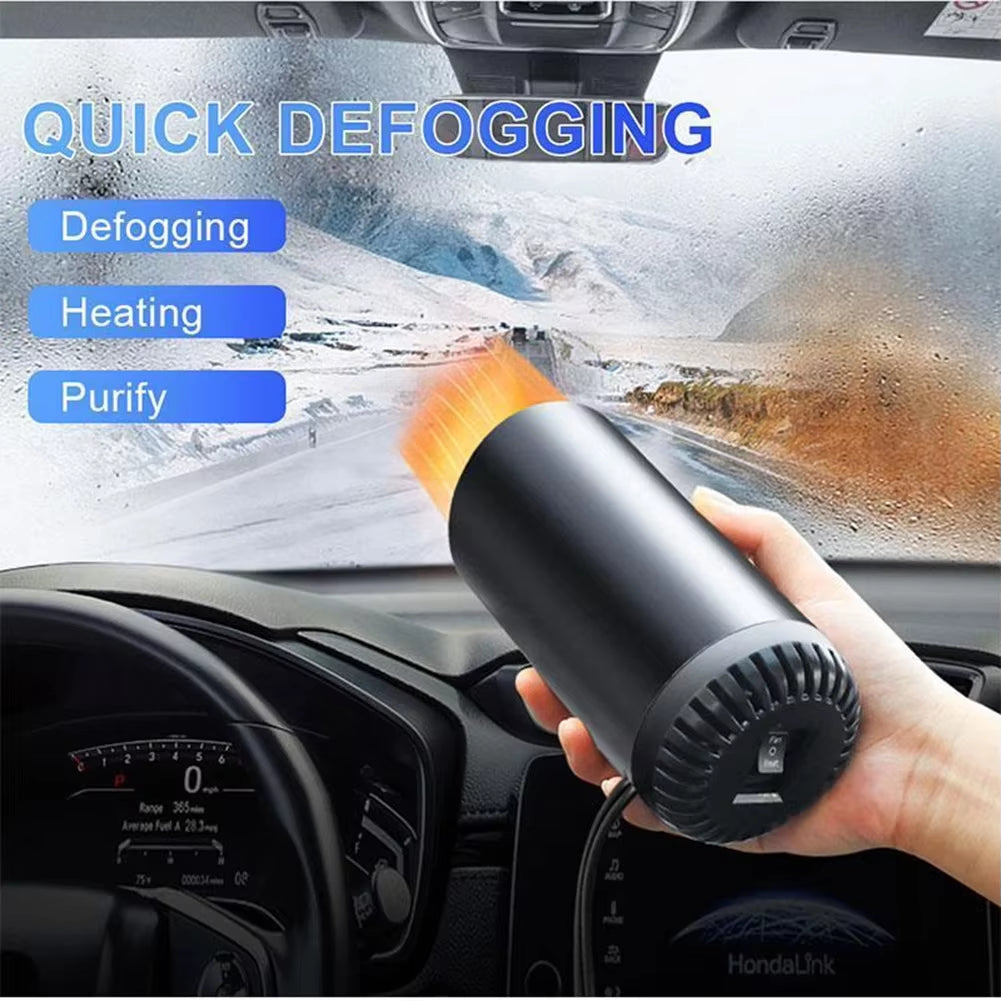 12V Portable Car Heater Demister Defogger Window Windshield Defogging Defrosting Heater Heating Cooling Fan Auto Accessories