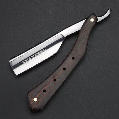 Wenge Wooden Handle Folding Razor Hardened Steel High Hardness Sharp Straight Razor Men'S Razor