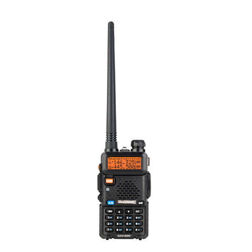 1.5" LCD 5W 144~148MHz / 420~450MHz Dual Band Walkie Talkie with 1-LED Flashlight (Black)