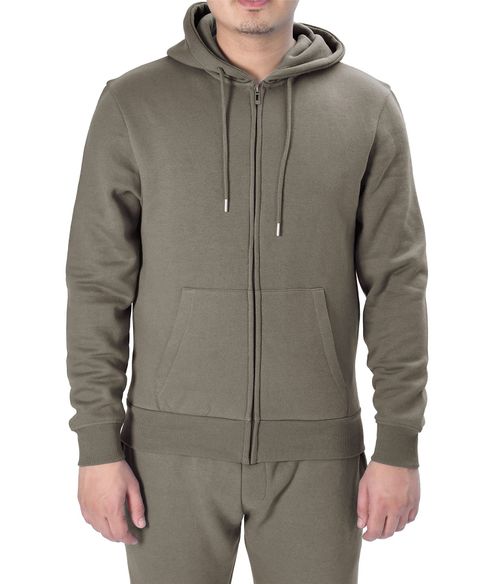 MENS ZIP HOODIE KHAKI XL