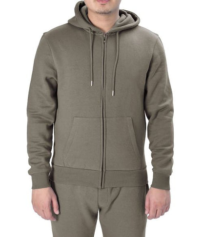 MENS ZIP HOODIE KHAKI XL