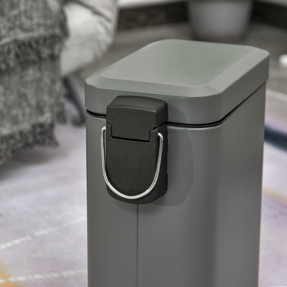 5L Steel Step Trash Can with Quiet-Closed Lid, Silent and Gentle Open,