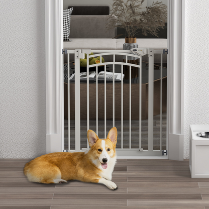Pressure Fit Safety Gate w/ Auto Closing Door, for Small, Medium Dogs, 74-80cm