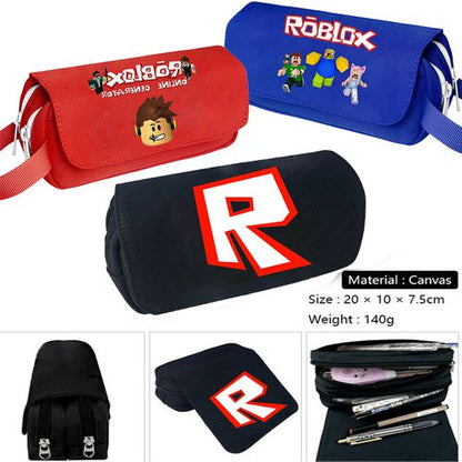 ROBLOX Anime Pencil Bag - Durable PVC Design for Students' Supplies
