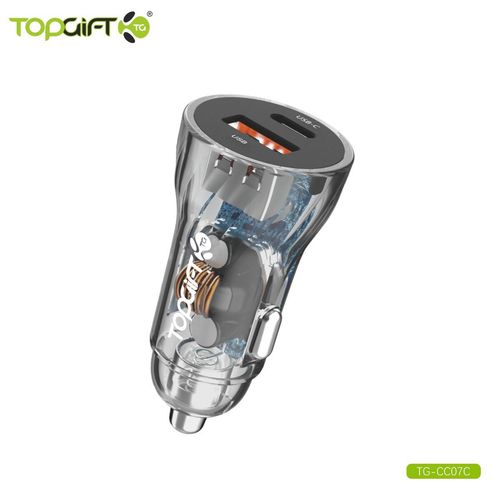 WYEFLUX Dual Port USB-C See-Through Car Charger