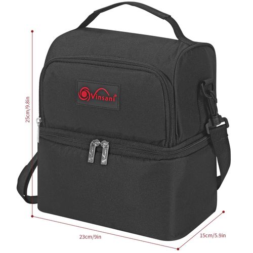 VINSANI 7L DUAL COMP LUNCH BACK W/ICE PACK 1010117