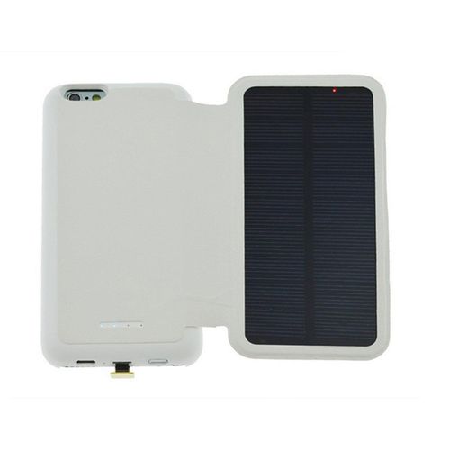 Solar Charger Case 2800 mAh for Phone 6 Compact and Light-weight, White