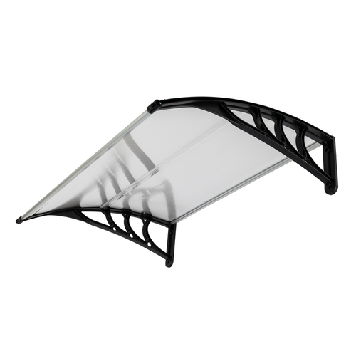 100 x 80 Household Application Door & Window Awnings Canopy White & Black Bracket