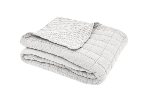 QUILTED WAFFLE BEDSPREAD NAT 150X200CM