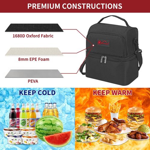 VINSANI 7L DUAL COMP LUNCH BACK W/ICE PACK 1010117