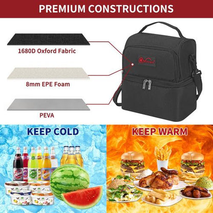 VINSANI 7L DUAL COMP LUNCH BACK W/ICE PACK 1010117