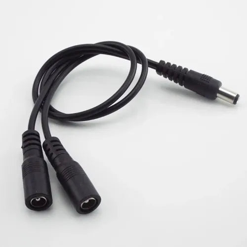 Gakaki DC Power Splitter Cable 1 Female to 2 Male for CCTV & LED Strip