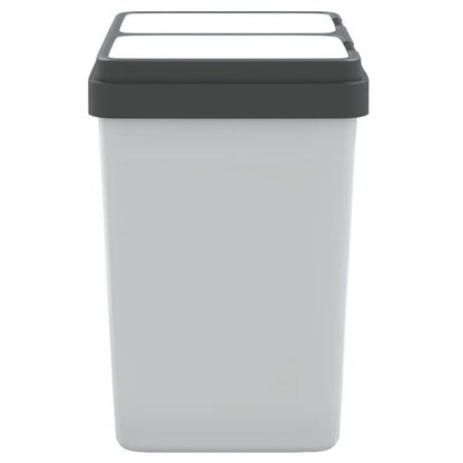 vidaXL Dual Bin White 2x25 L