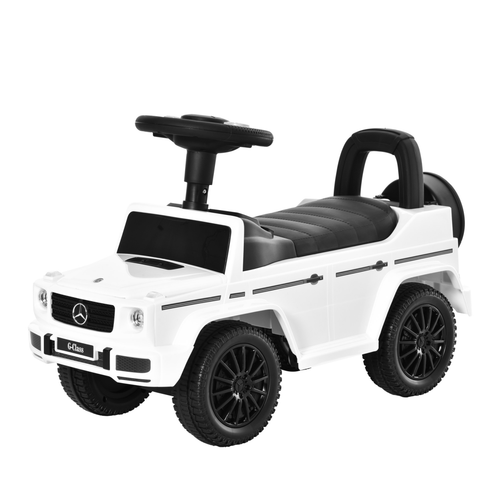 HOMCOM Benz G350 Kids Ride on Sliding Car w/ Under Seat Storage No Power White