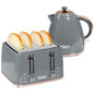HOMCOM 1.7L Kettle and Toaster Set with Defrost, Reheat and Crumb Tray, Grey