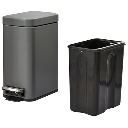 5L Steel Step Trash Can with Quiet-Closed Lid, Silent and Gentle Open,