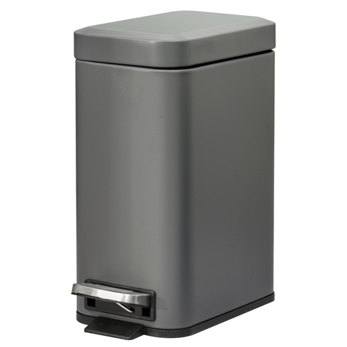 5L Steel Step Trash Can with Quiet-Closed Lid, Silent and Gentle Open,