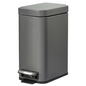5L Steel Step Trash Can with Quiet-Closed Lid, Silent and Gentle Open,