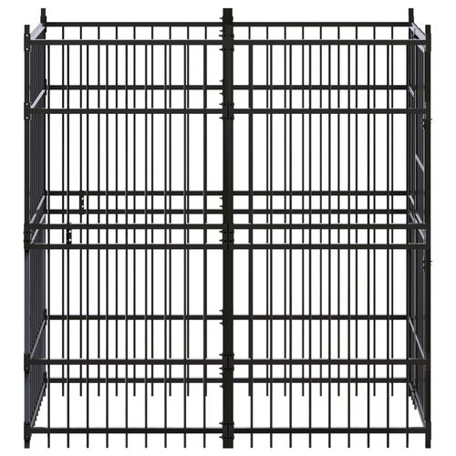 Outdoor Dog Kennel Steel 1.84 m²