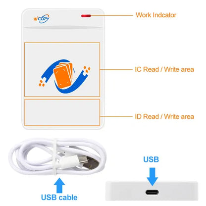 OBO HANDS NFC Smart Card Reader Writer - Fast RFID Copier & Duplicator