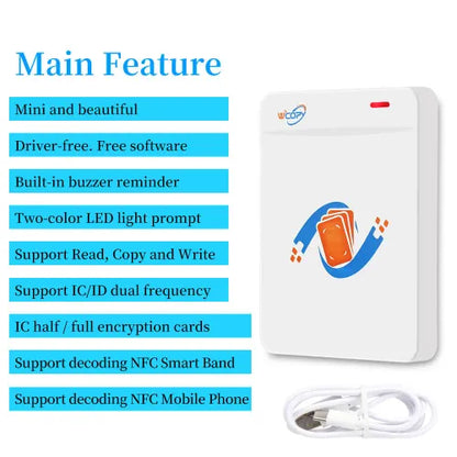 OBO HANDS NFC Smart Card Reader Writer - Fast RFID Copier & Duplicator