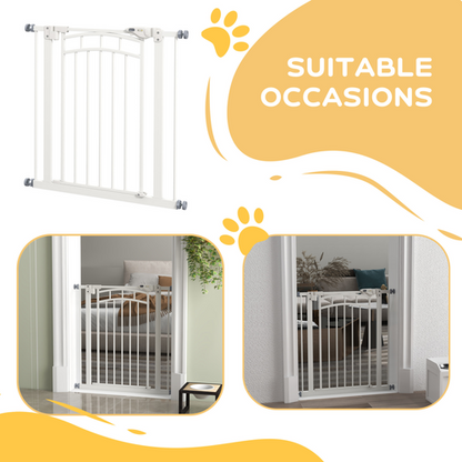 Pressure Fit Safety Gate w/ Auto Closing Door, for Small, Medium Dogs, 74-80cm