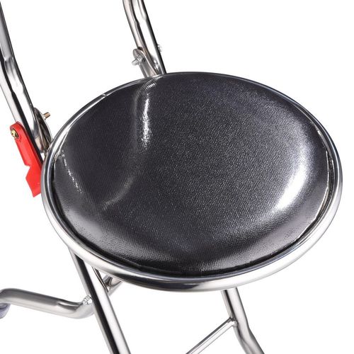 Hold 187.4 Lbs Folding 2-in-1 Folding Cane Seat ,Thickening Travel Seat and Cane, Four-Leg Folding Walking Stick, Stainless Steel Lightweight Folding Mobility Aid