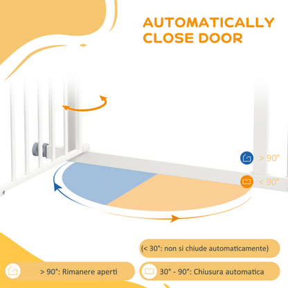 Pressure Fit Safety Gate w/ Auto Closing Door, for Small, Medium Dogs, 74-80cm