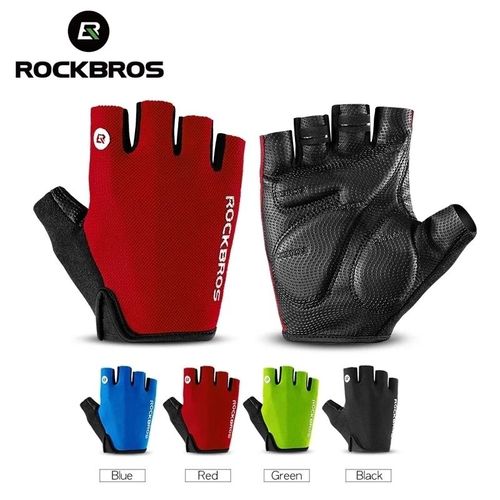 ROCKBROS Half Finger Cycling Gloves - Breathable & Shockproof Bike Gear