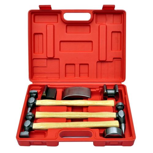 vidaXL 7-Piece Auto Body Hammer and Dolly Dent Repair Set