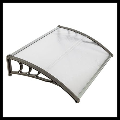 100 x 80 Household Application Door & Window Awnings Canopy White & Gray Bracket