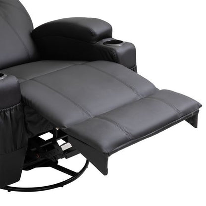 Faux Leather Electric 8-Point Vibration Massage Recliner Sofa Chair with Remote