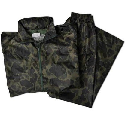 Men's Camo Print 2-Piece Rain Suit with Hood XXL